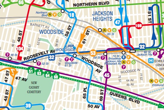 Street bus map